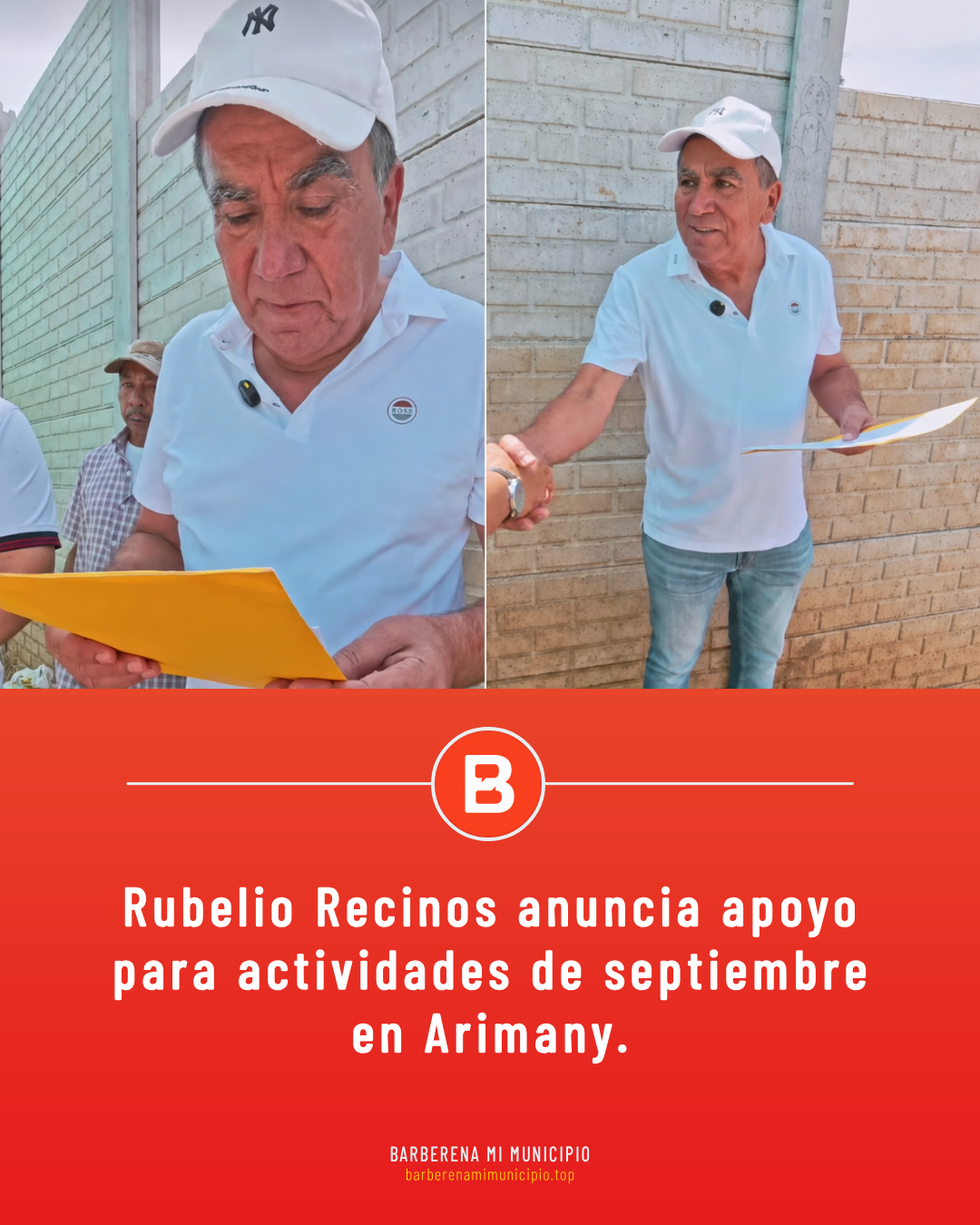 RUBELIO ANUNCIA QUE APOYARÁ ACTIVIDADES DE ESCUELITA